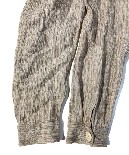 EMPORIO ARMANI（エンポリオ アルマーニ）EMPORIO ARMANI (エンポリオ アルマーニ) バンドカラーシャツ ベージュ サイズ:SIZE46の古着・服飾アイテム