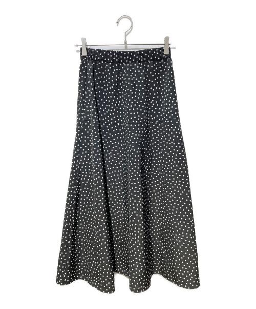 SINME（シンメ）SINME (シンメ) ドットフレアスカート ブラック サイズ:Ｓの古着・服飾アイテム