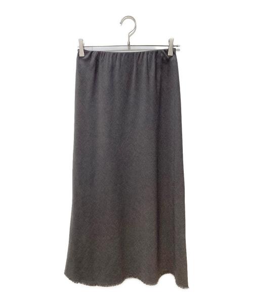 NOLLEY'S（ノーリーズ）NOLLEY'S (ノーリーズ) ウォッシャブル綿麻スラブナロースカート グレー サイズ:SIZE36の古着・服飾アイテム