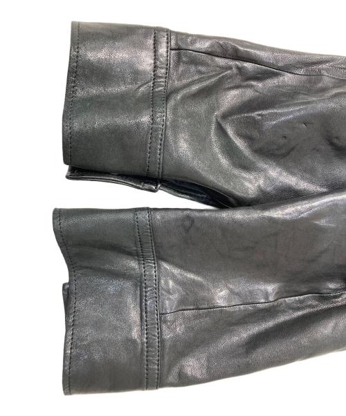 INTERMEZZO（インターメッツォ）INTERMEZZO (インターメッツォ) レザーシャツジャケット ブラック サイズ:Lの古着・服飾アイテム