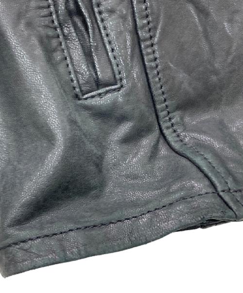 INTERMEZZO（インターメッツォ）INTERMEZZO (インターメッツォ) レザーシャツジャケット ブラック サイズ:Lの古着・服飾アイテム