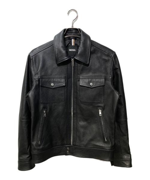 BOSS（ボス）BOSS (ボス) Malto ラムレザージャケット ブラック サイズ:SIZE46　の古着・服飾アイテム