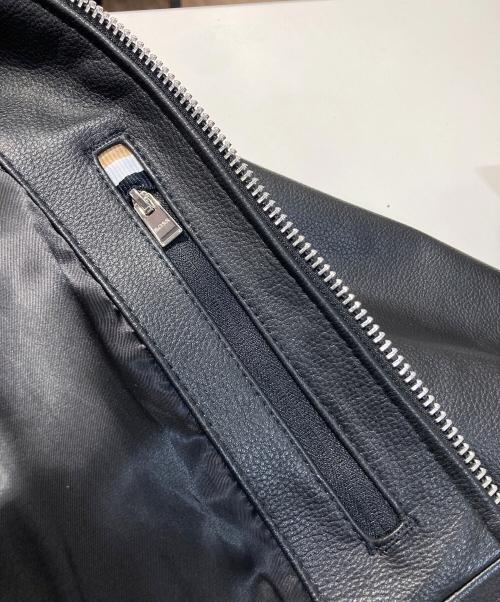 BOSS（ボス）BOSS (ボス) Malto ラムレザージャケット ブラック サイズ:SIZE46　の古着・服飾アイテム