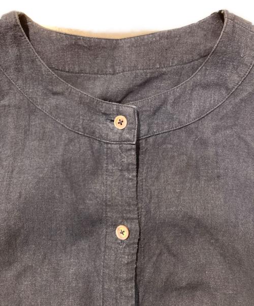 +2（プラスツー）+2 (プラスツー) リネンワンピース ネイビー サイズ:サイズ表記なしの古着・服飾アイテム