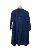 +2プラスツー）の古着「リネンワンピース」｜ネイビー