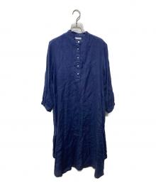 fog linen work（フォグリネンワーク）の古着「リネンワンピース」｜ネイビー