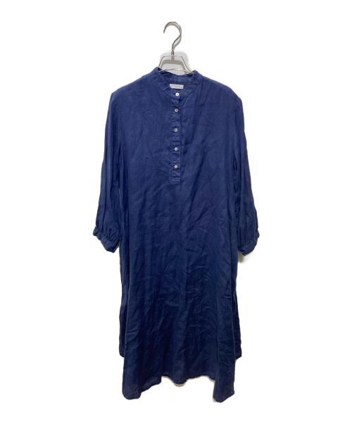 fog linen work（フォグリネンワーク）fog linen work (フォグリネンワーク) リネンワンピース ネイビー サイズ:サイズ表記なしの古着・服飾アイテム