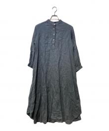 fog linen work（フォグリネンワーク）の古着「リネンワンピース」｜オリーブ