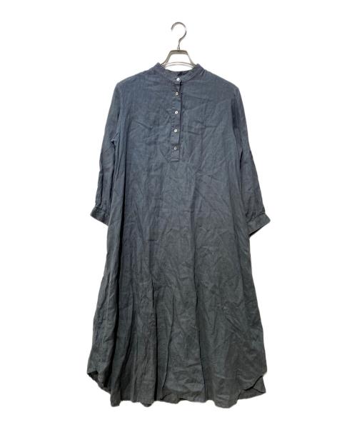 fog linen work（フォグリネンワーク）fog linen work (フォグリネンワーク) リネンワンピース オリーブ サイズ:記載なしの古着・服飾アイテム