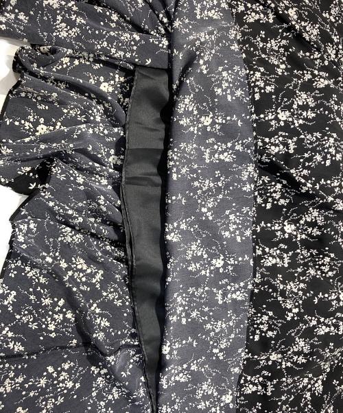 PROPORTION BODY DRESSING（プロポーションボディドレッシング）PROPORTION BODY DRESSING (プロポーションボディドレッシング) フロントリボン花柄ドッキングワンピース ブラック サイズ:PS 未使用品の古着・服飾アイテム