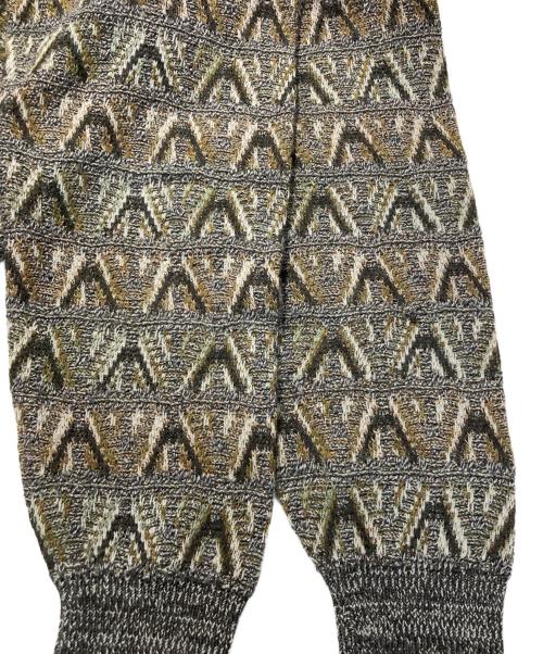 KNIGHTSBRIDGE（ナイツブリッジ）KNIGHTSBRIDGE (ナイツブリッジ) 総柄ニット カーキ サイズ:Mの古着・服飾アイテム