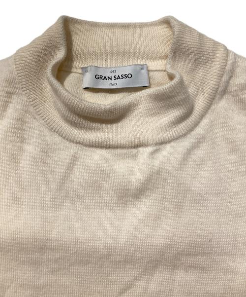 GRAN SASSO（グランサッソ）GRAN SASSO (グランサッソ) 12G ハイゲージ メリノウール モックネック ニット ホワイト サイズ:記載なしの古着・服飾アイテム