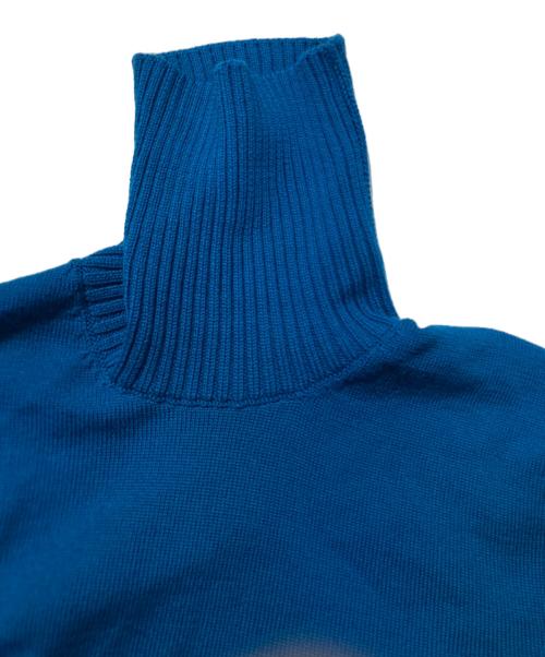 Drumohr（ドルモア）Drumohr (ドルモア) メリノウール 8Gタートルネックニット ブルー サイズ:52の古着・服飾アイテム