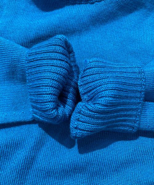 Drumohr（ドルモア）Drumohr (ドルモア) メリノウール 8Gタートルネックニット ブルー サイズ:52の古着・服飾アイテム