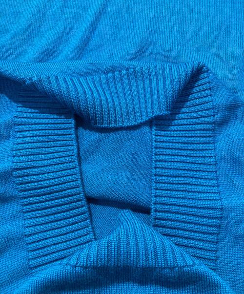 Drumohr（ドルモア）Drumohr (ドルモア) メリノウール 8Gタートルネックニット ブルー サイズ:52の古着・服飾アイテム