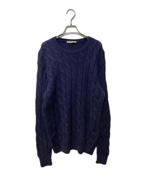 Cruciani（クルチアーニ）CRUCIANI (クルチアーニ) ケーブルニット ネイビー サイズ:SIZE 52の古着・服飾アイテム