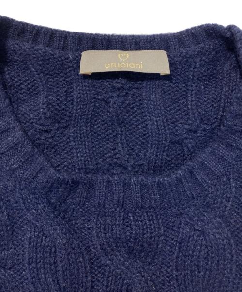 Cruciani（クルチアーニ）CRUCIANI (クルチアーニ) ケーブルニット ネイビー サイズ:SIZE 52の古着・服飾アイテム