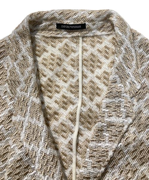 EMPORIO ARMANI（エンポリオ アルマーニ）EMPORIO ARMANI (エンポリオ アルマーニ) シアーダブルブレストジャケット ベージュ サイズ:48の古着・服飾アイテム