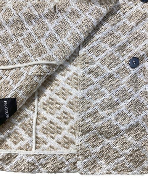 EMPORIO ARMANI（エンポリオ アルマーニ）EMPORIO ARMANI (エンポリオ アルマーニ) シアーダブルブレストジャケット ベージュ サイズ:48の古着・服飾アイテム