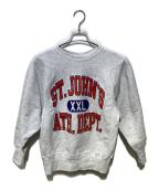 Champion REVERSE WEAVEチャンピオン リバース ウィーブ）の古着「3段カレッジロゴスウェット」｜グレー