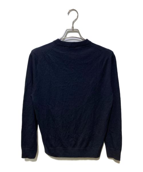 PAUL SMITH（ポールスミス）Paul Smith (ポールスミス) ア-ティストストライプクルーネックニット ネイビー サイズ:Mの古着・服飾アイテム