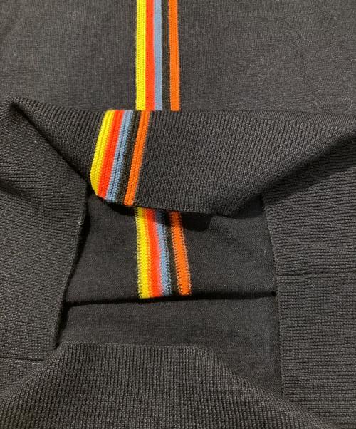 PAUL SMITH（ポールスミス）Paul Smith (ポールスミス) ア-ティストストライプクルーネックニット ネイビー サイズ:Mの古着・服飾アイテム