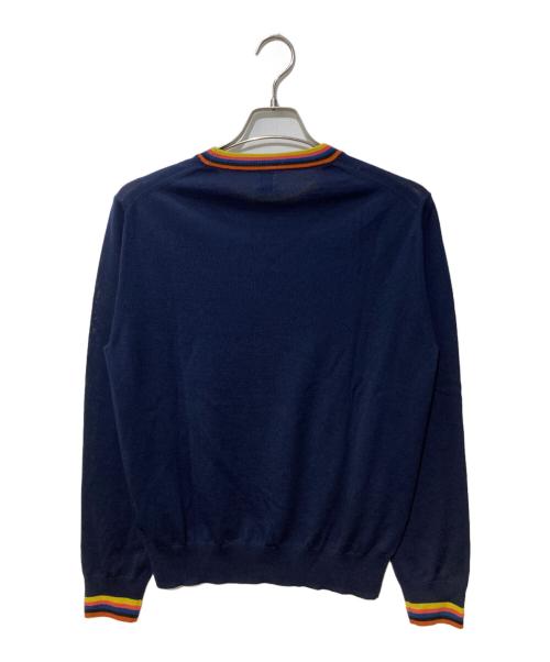 PAUL SMITH（ポールスミス）Paul Smith (ポールスミス) アーティストストライプニット ネイビー サイズ:Mの古着・服飾アイテム
