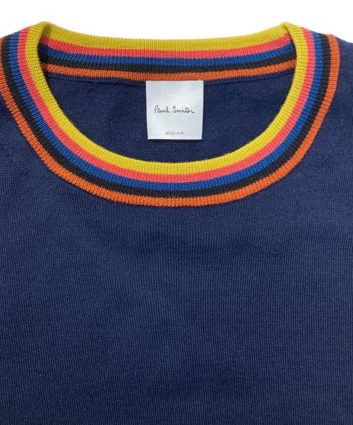 PAUL SMITH（ポールスミス）Paul Smith (ポールスミス) アーティストストライプニット ネイビー サイズ:Mの古着・服飾アイテム
