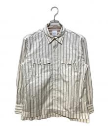PAUL SMITH（ポールスミス）の古着「ダブルストライプワークシャツ」｜ベージュ