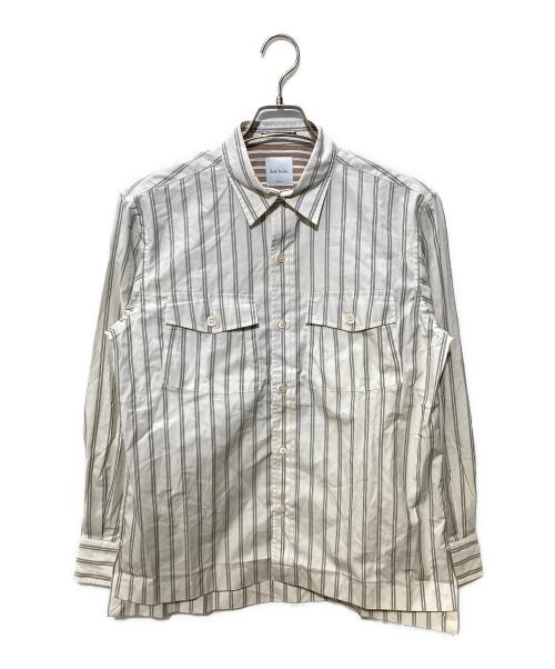 PAUL SMITH（ポールスミス）PAUL SMITH (ポールスミス) ダブルストライプワークシャツ ベージュ サイズ:Mの古着・服飾アイテム