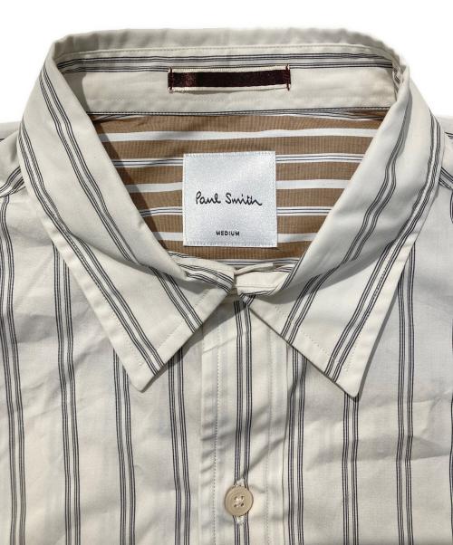 PAUL SMITH（ポールスミス）PAUL SMITH (ポールスミス) ダブルストライプワークシャツ ベージュ サイズ:Mの古着・服飾アイテム