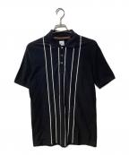 PAUL SMITHポールスミス）の古着「ストライプポロシャツ」｜ブラック