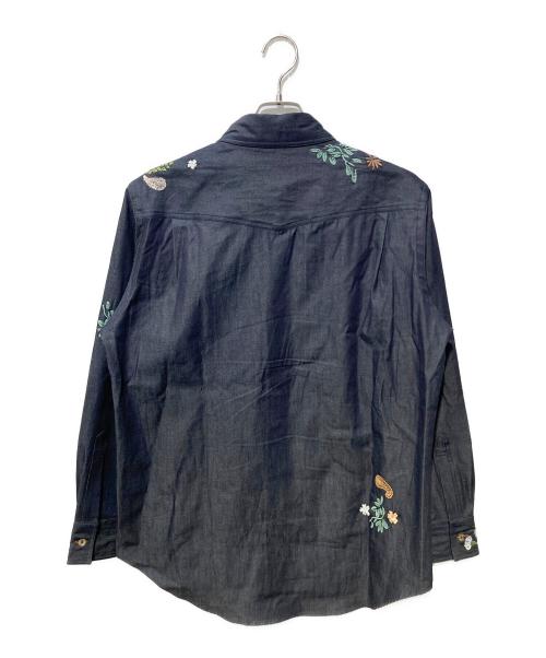 PAUL SMITH（ポールスミス）PAUL SMITH (ポールスミス) ペイズリーボタニカルインディゴシャツ インディゴ サイズ:Mの古着・服飾アイテム