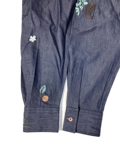 PAUL SMITH（ポールスミス）PAUL SMITH (ポールスミス) ペイズリーボタニカルインディゴシャツ インディゴ サイズ:Mの古着・服飾アイテム