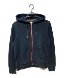 PAUL SMITH（ポールスミス）の古着「センターラインジップパーカー」｜ブラック