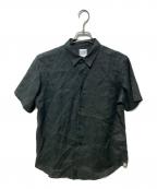 PAUL SMITHポールスミス）の古着「リネンショートスリーブシャツ」｜グリーン