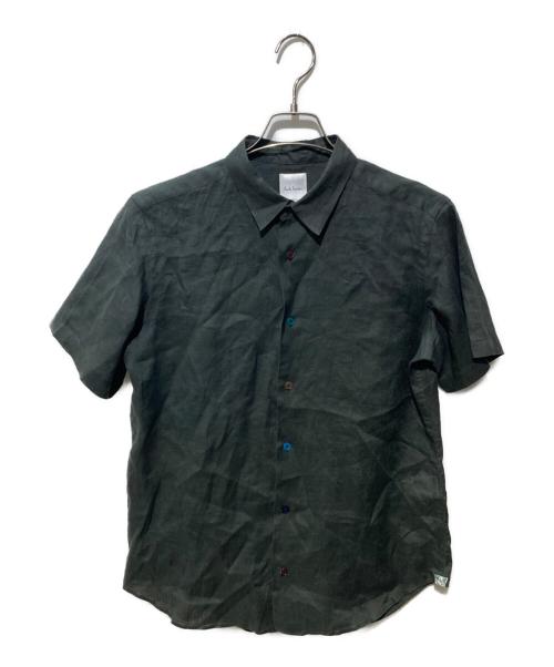 PAUL SMITH（ポールスミス）Paul Smith (ポールスミス) リネンショートスリーブシャツ グリーン サイズ:Mの古着・服飾アイテム