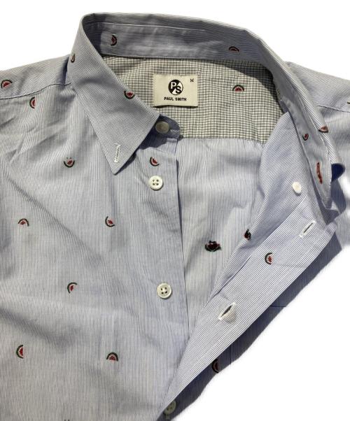 PS Paul Smith（ＰＳポールスミス）PS Paul Smith (ＰＳポールスミス) ボタンダウンシャツ スカイブルー サイズ:Mの古着・服飾アイテム