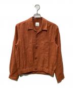 PAUL SMITHポールスミス）の古着「リネンシャツジャケット」｜ブラウン