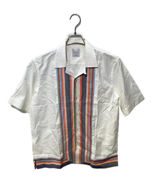 PAUL SMITH（ポールスミス）PAUL SMITH (ポールスミス) マルチストライプオープンカラーシャツ ホワイト サイズ:Mの古着・服飾アイテム