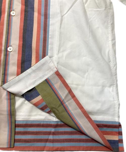 PAUL SMITH（ポールスミス）PAUL SMITH (ポールスミス) マルチストライプオープンカラーシャツ ホワイト サイズ:Mの古着・服飾アイテム