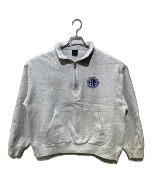 HUF（ハフ）HUF (ハフ) ハーフジップスウェット グレー サイズ:Lの古着・服飾アイテム
