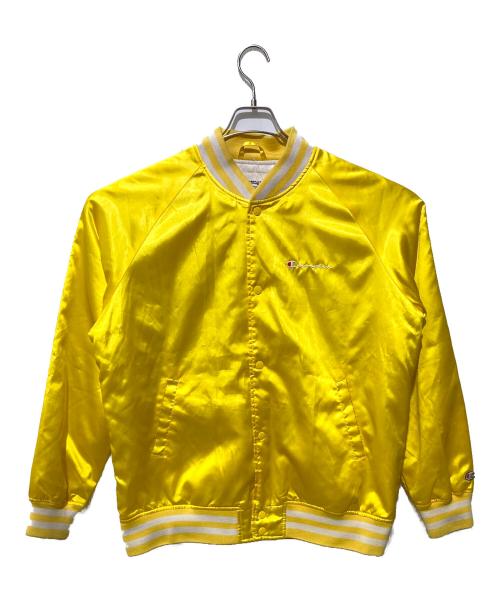 Champion（チャンピオン）Champion (チャンピオン) SUPREME (シュプリーム) Satin Jacket イエロー サイズ:XLの古着・服飾アイテム