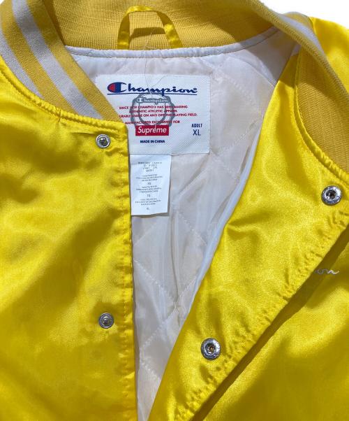 Champion（チャンピオン）Champion (チャンピオン) SUPREME (シュプリーム) Satin Jacket イエロー サイズ:XLの古着・服飾アイテム