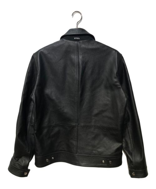 BOSS（ボス）BOSS (ボス) Malto ラムレザージャケット ブラック サイズ:46の古着・服飾アイテム