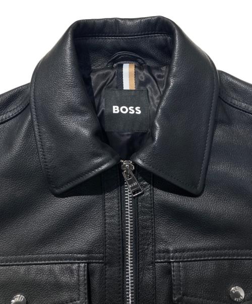 BOSS（ボス）BOSS (ボス) Malto ラムレザージャケット ブラック サイズ:46の古着・服飾アイテム