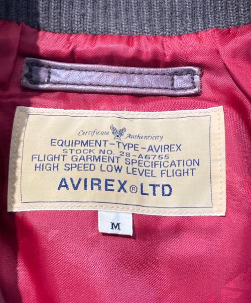 AVIREX（アヴィレックス）AVIREX (アヴィレックス) ホースハイドレザージャケット ブラウン サイズ:Mの古着・服飾アイテム