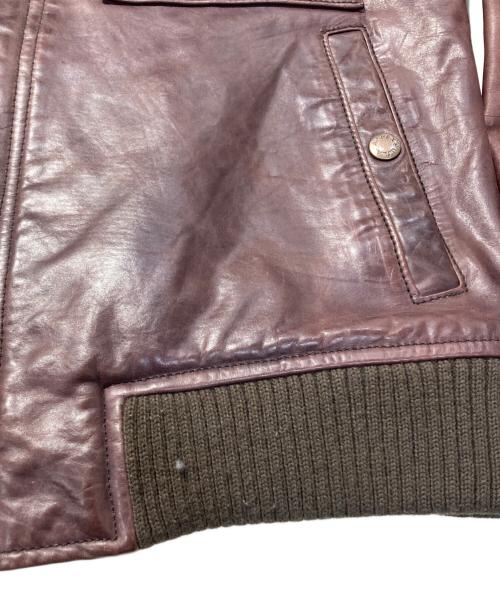 AVIREX（アヴィレックス）AVIREX (アヴィレックス) ホースハイドレザージャケット ブラウン サイズ:Mの古着・服飾アイテム