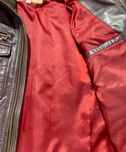 AVIREX（アヴィレックス）AVIREX (アヴィレックス) ホースハイドレザージャケット ブラウン サイズ:Mの古着・服飾アイテム