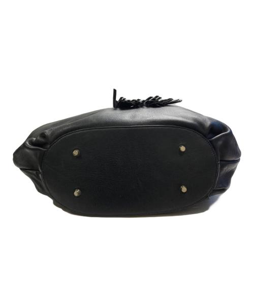 ANYA HINDMARCH（アニヤ・ハインドマーチ）ANYA HINDMARCH (アニヤ・ハインドマーチ) タッセルレザーワンショルダーバッグ ブラック サイズ:FREEの古着・服飾アイテム